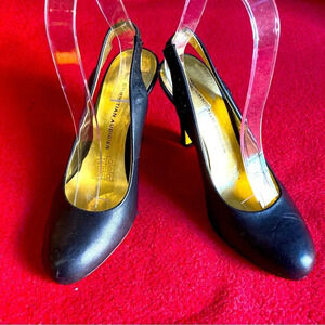 CHRISTIAN AUDIGIER Sz 5 Sling Back With Skull On Back of Heel Leather  Heels